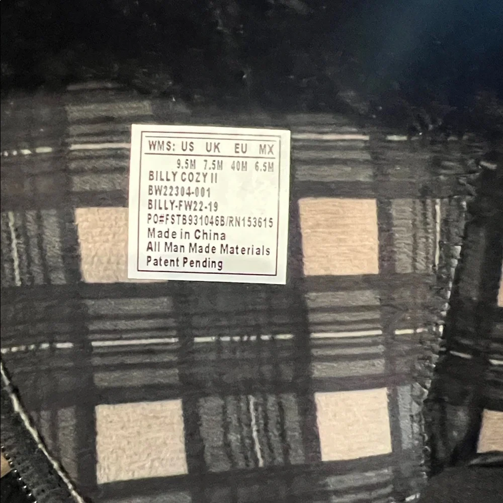 Billy Cozy ll Women's Black Fur-Lined Boots sz 9.5 - Picture 6 of 7